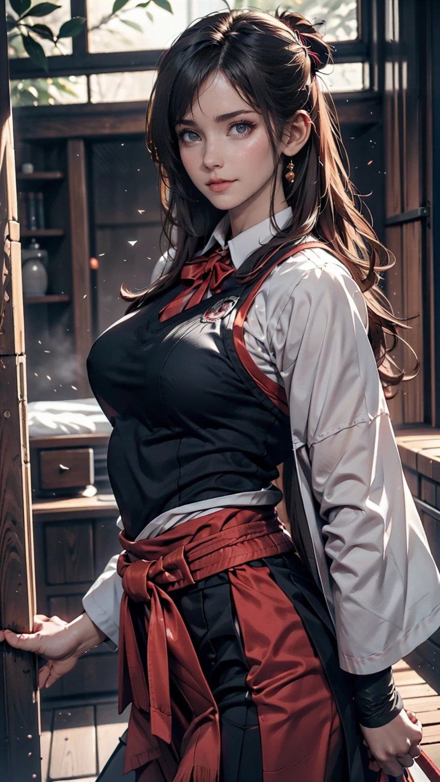 Kendo uniform, martial arts,Daugi, Black belt, sexy, Sweat、24-year-old female、Sexy proportions、Sexy、Narrow waist
