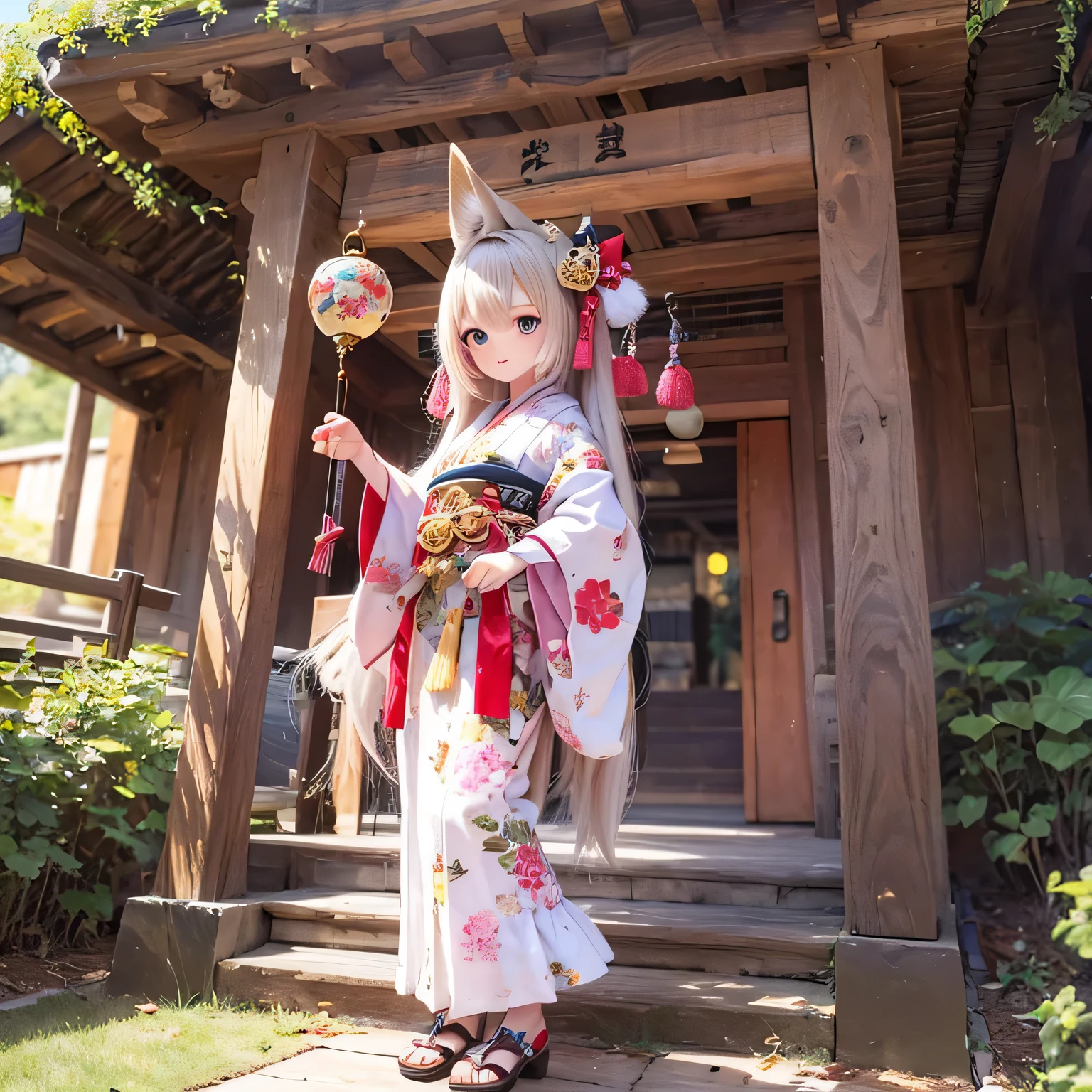FOX Girls Chibi,Shrine maiden costume