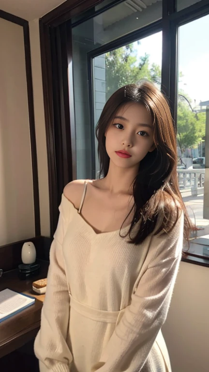 1 Girl,study,Soft Light,Chinese Beauty,dress,Long hair