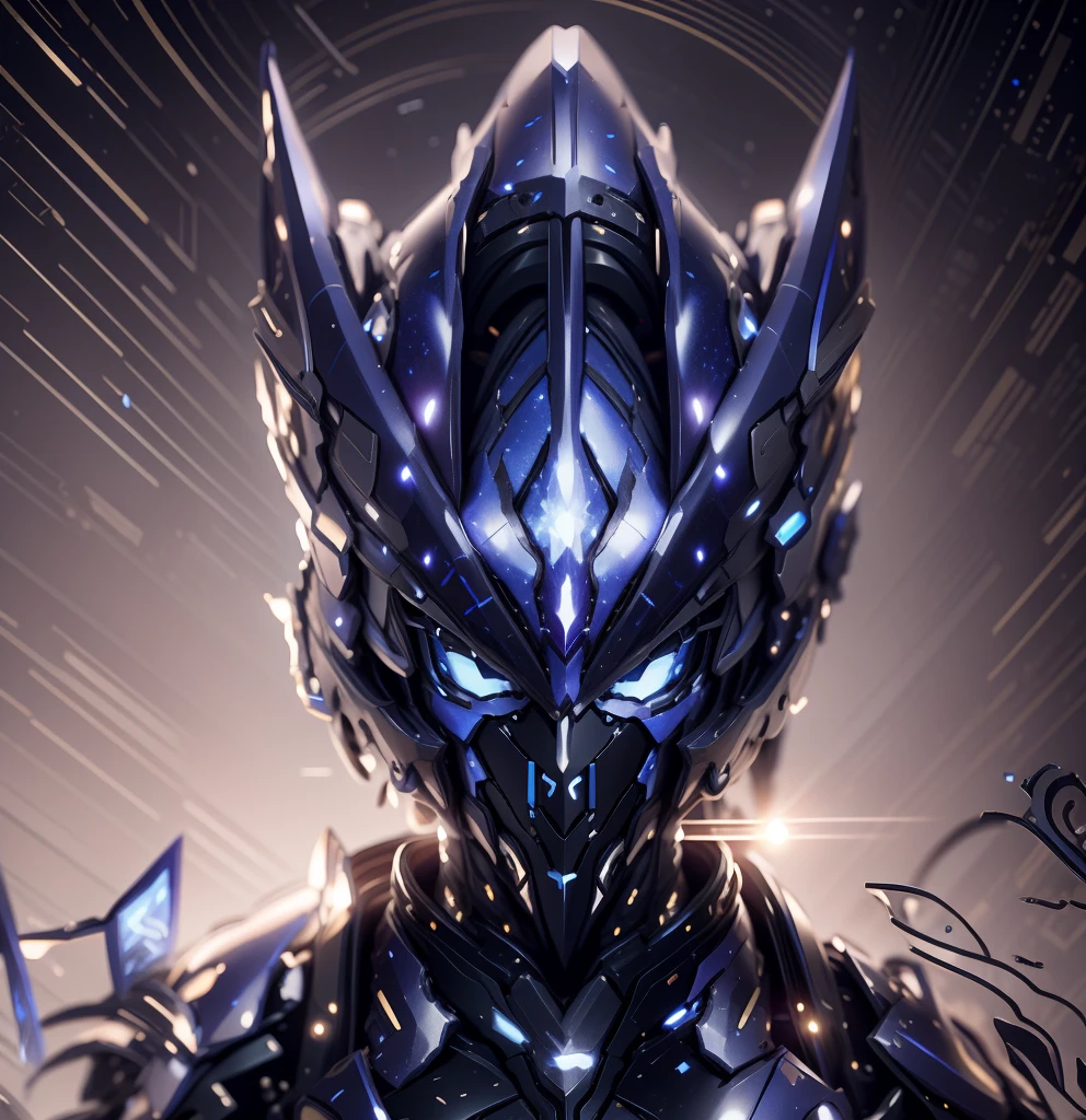 The color changes from starry sky to blue and purple,Some starry blue and starry purple(Ensure its layering and armor texture,Starry sky color as main color)