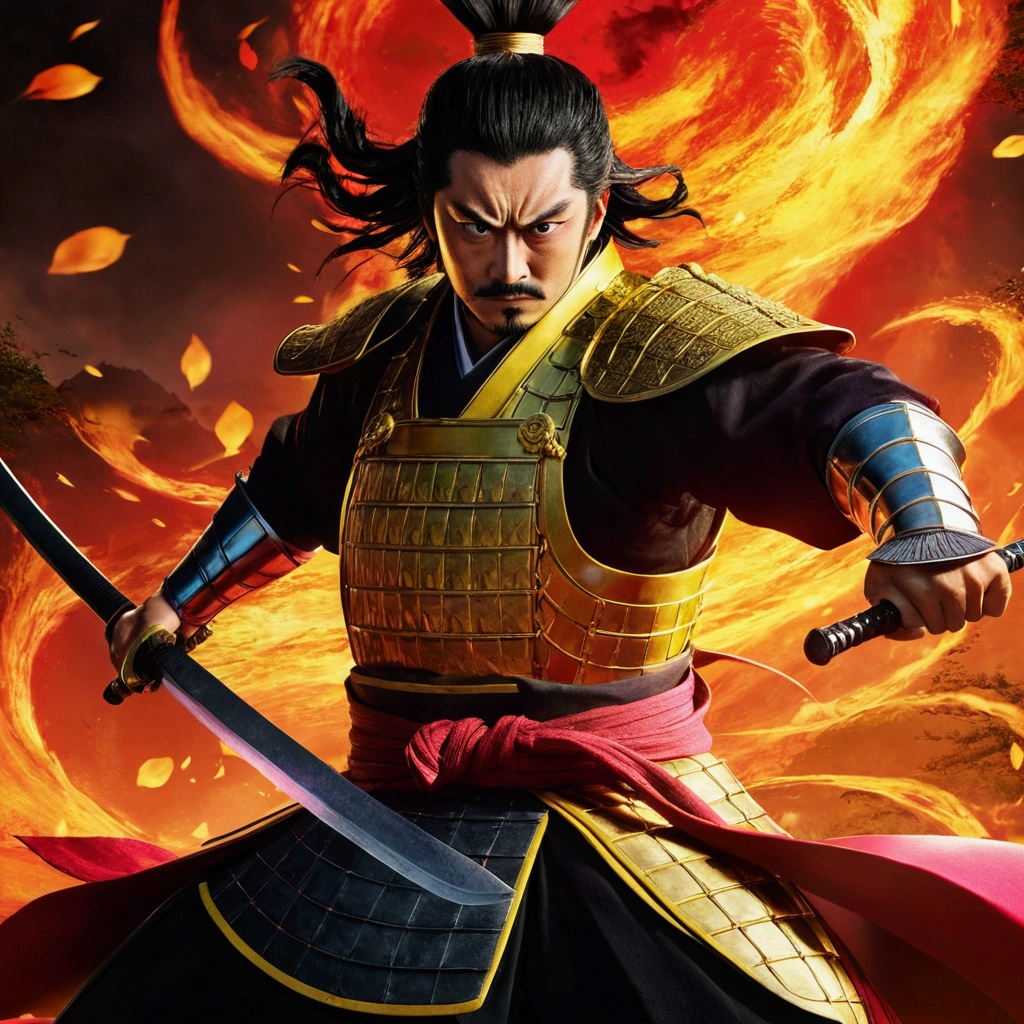 [The characters from Demon Slayer are battling alongside Oda Nobunaga in a fantastical world, arranged diagonally. Vibrant colors and mystical light envelop them, depicting a grand battle scene. Nobunaga's armored figure dances in the wind as the swordsmen of the Demon Slayer Corps confront the power of the demons. This captured moment is a fusion of the world of Demon Slayer and the historical presence of Oda Nobunaga, creating a fantastical spectacle.]

English image generation prompt:

Create an image where the characters from Demon Slayer are engaged in a majestic battle alongside Oda Nobunaga in a fantastical world. The characters should be arranged diagonally, with vibrant colors and a mysterious glow surrounding them. Show Oda Nobunaga in his armor, gracefully moving in the wind. The swordsmen of the Demon Slayer Corps should be depicted bravely facing off against the power of the demons. Capture the intensity and grandeur of the battle scene. Use vivid colors and ethereal lighting to convey a sense of fantasy and mystique.
