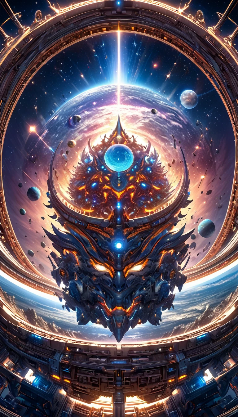 beautiful detailed Complex insanely detailed octane render trending on artstation, 8k art photography, Realistic, In the center, Symmetric, I drew, Complex, Volumetric lighting, beautiful, A masterpiece of deep, rich colours, Sharp focus, Super detailed, Dan Mumford and Mark Simonetti's style, Astrophotography