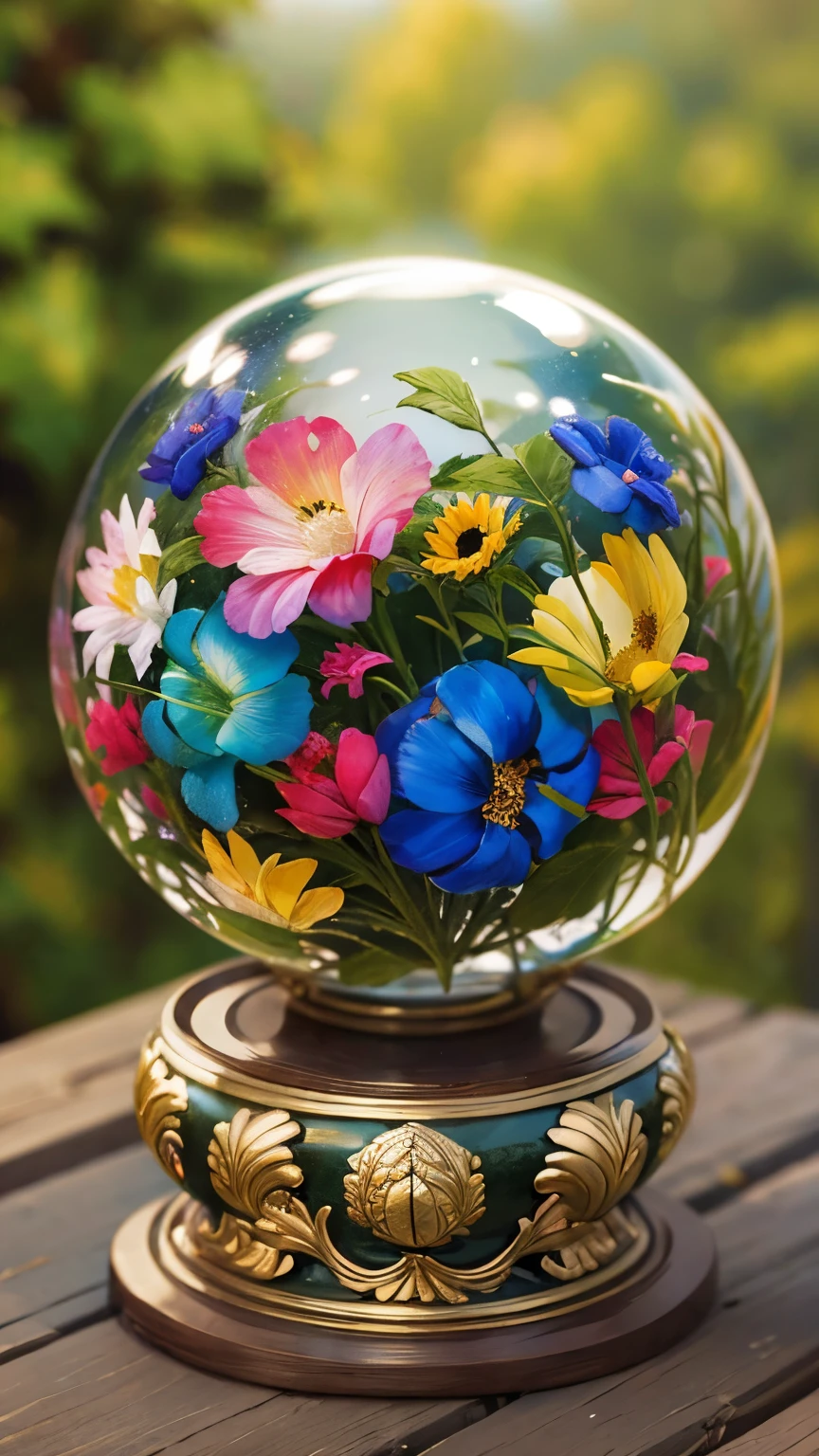 Highest quality, Super quality, 16K, Incredibly absurd, Very detailed, 2.5D, delicate and dynamic, Huge transparent colorful spherical slime