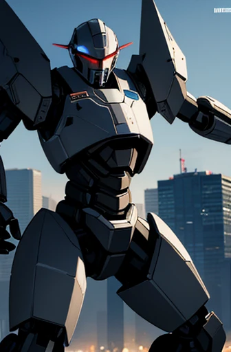 meca,roboT,droid,holding_assault rifle,giant,city,masterpiece,best quality,super detailed,super fine illustration,battle scene,white color,Knight,dynamic angle,Heavy equipment,ARMORED CORE,8k,masterpiece,best quality