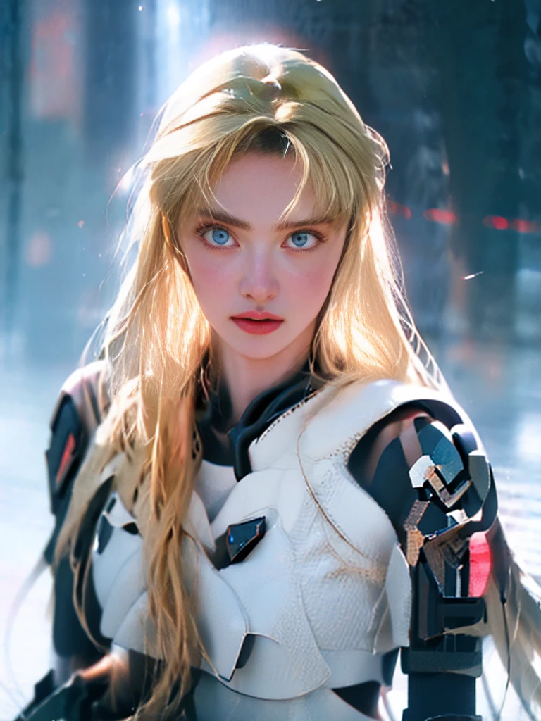 8K UHD,RAW photo,A woman wearing black armor is fully armored:1.1,Handsome girl,long whitr hair,blonde with blue eyes,The face is delicate,Delicate skin,Full breasts,Crystal clear lips,Slender legs,(Real Human:1.3),(A high resolution:1.4),(A detailed:1.5),(photorealestic:1.7),RAW photo,Portrait Photogram,Real Human,RAW photo,超A high resolution,Foto realism,best qualtiy,(highdetailskin,skin detailed),Visible Pore,Shiny skin,tmasterpiece,,finedetail,Colorization,Extremely Delicately Beautiful,Extremely detailed 8k wallpaper,8K high quality,Digital SLR,Girl with beautiful details,(looking at viewert),professional photograph lighting,Faraway view,Standing posture