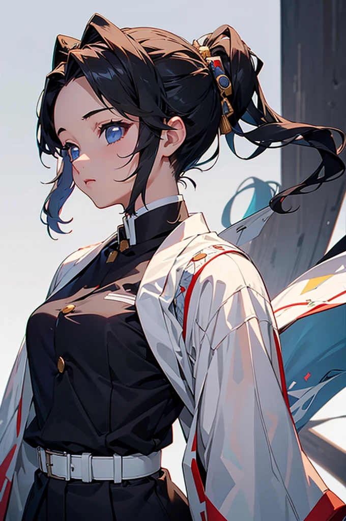 8k, Ultra-high resolution, Highest quality, masterpiece, 三分割法によるphotograph,Surreal, photograph, 1 girl, (:1.3), pretty girl, Cute Face, Beautiful eyes in every detail, 細かくdetailedに,masterpiece,One Girl:1.2,Japanese female officers,Senior NCO,whole body,Black ponytail, (Best ceremonial attire:1.3),Pencil Skirt, SS uniform,Hugo Boss,Sharp contours,Looking down,Gray background, Light from above, Low contrast, (Side view),Perfect and beautiful face ,完璧でCute Face, Skin with attention to detail, Perfect limbs、Tight waist,Looking at the audience,(((Ideal body type))),A-cup small breasts :2,Pure:2,Perfect Anatomy,鮮明なdetailed,detailed,Surreal,Light and shadow,Shine