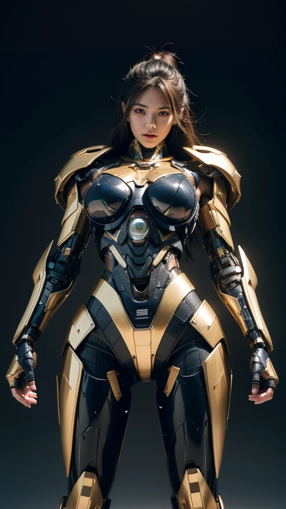 Textured skin, Super Detail, high details, High quality, Best Quality, hight resolution, 1080p, hard disk, Beautiful,(Super Heroine),Oppai Missile,beautiful cyborg woman,Mecha Cyborg Girl,Battle Mode,Girl with a Mecha Body,She wears a battle cyborg mech with a weapon,Fulll body Shot