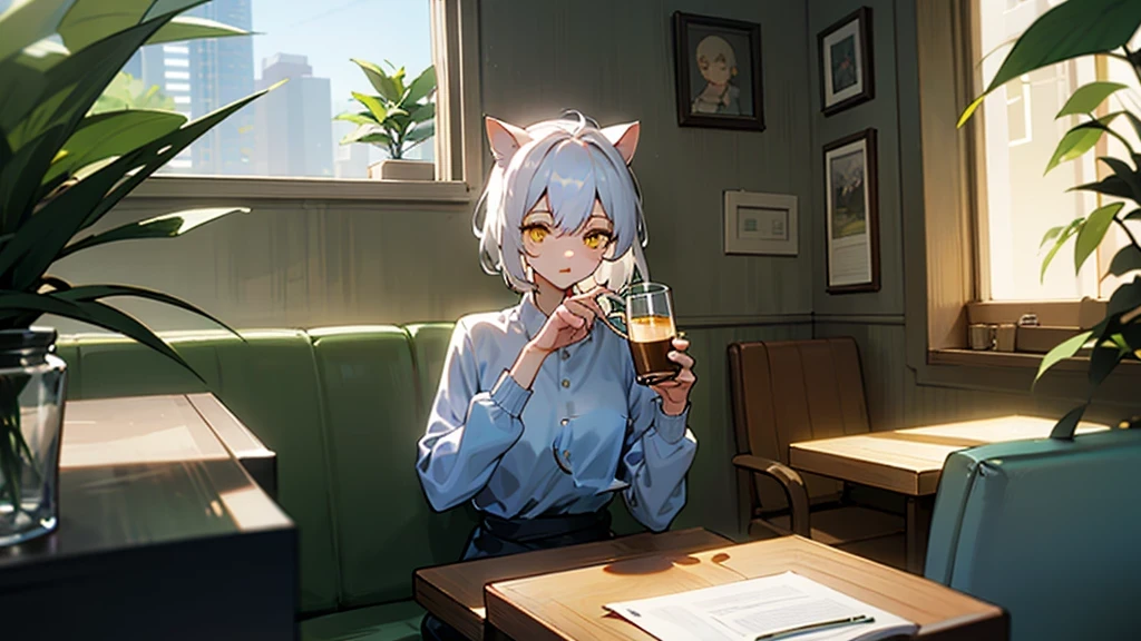 Floating coffee cup