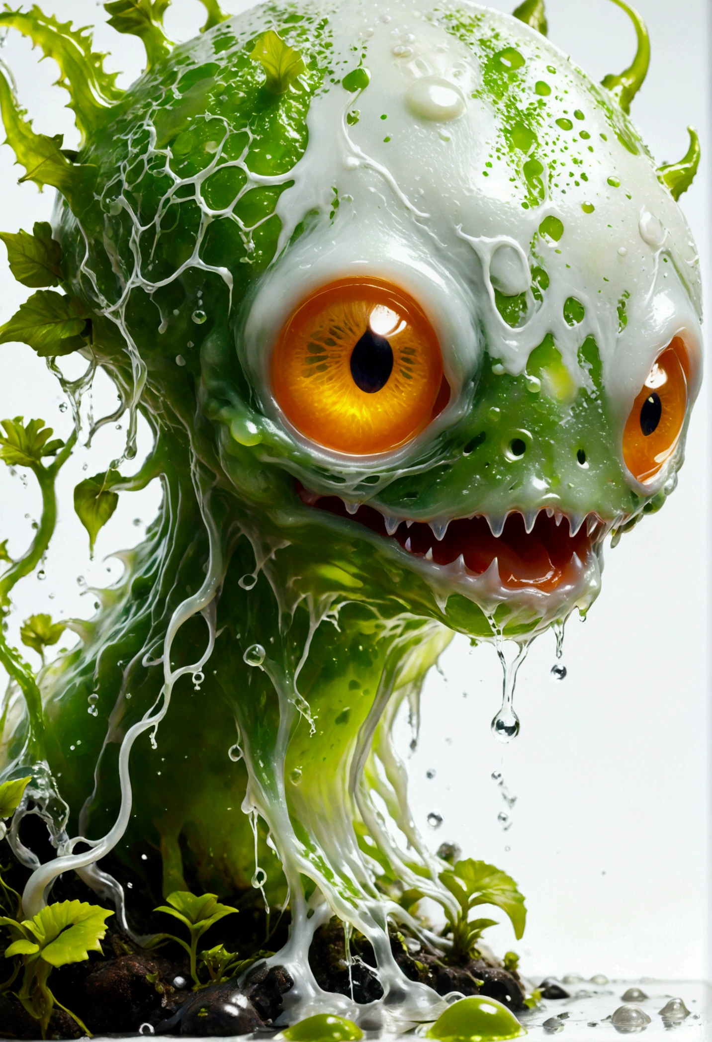 A normal slime monster with white background
