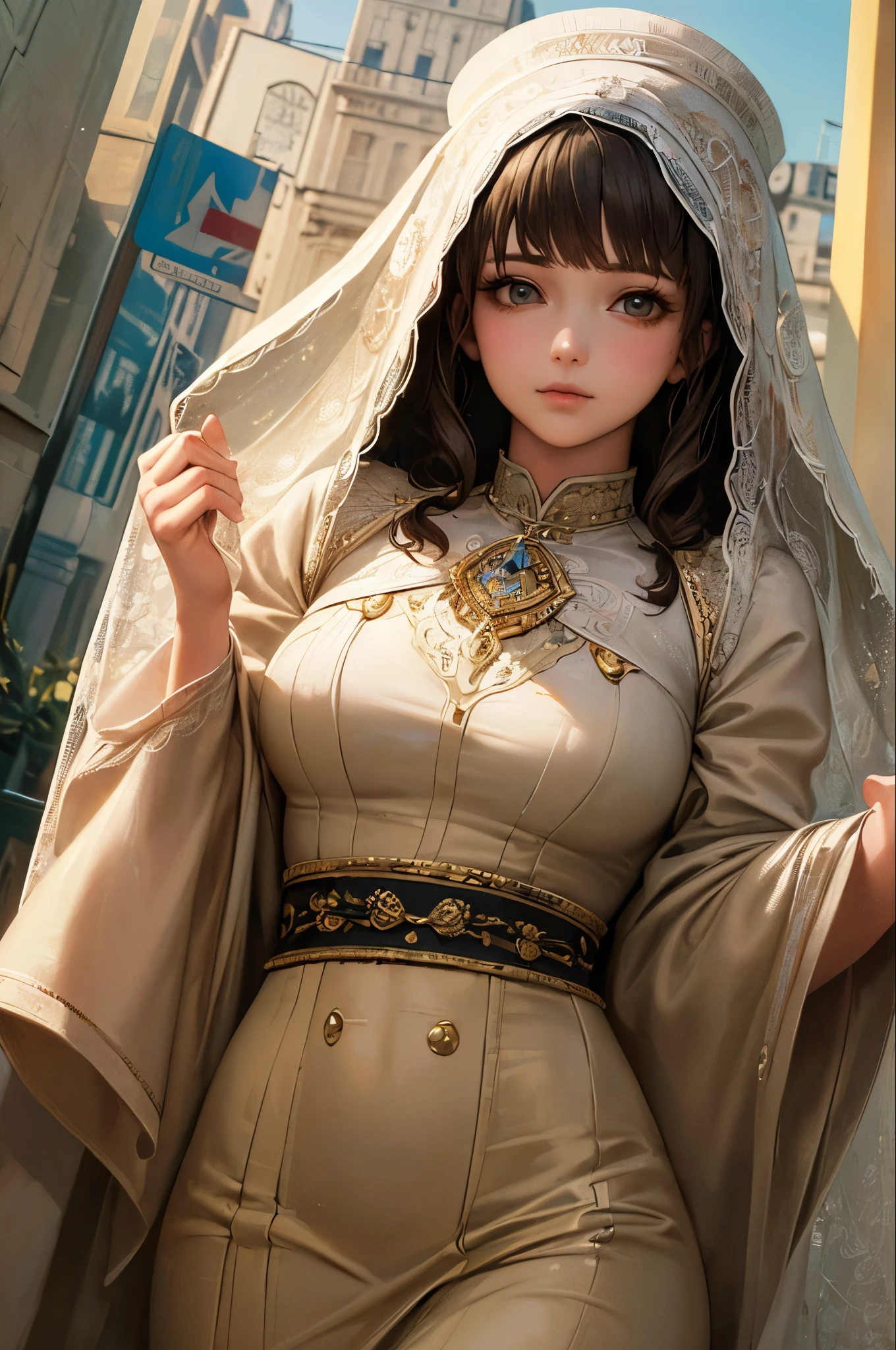 (masterpiece, Highest quality, Super detailed: 1.6), figure, (single, 1 girl, Beautiful attention to detail: 1.2), city, street, cute, Different world.
