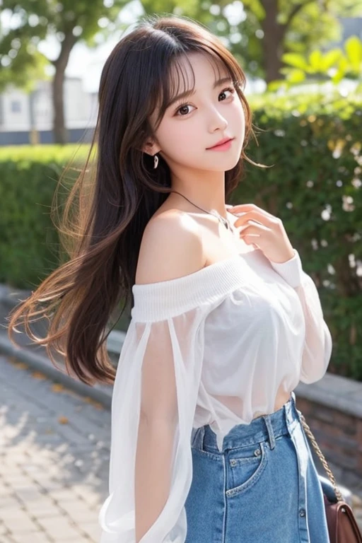 Cute Girls、high school girl、Idol、Off the shoulder、See-through、Fluttering in the wind、