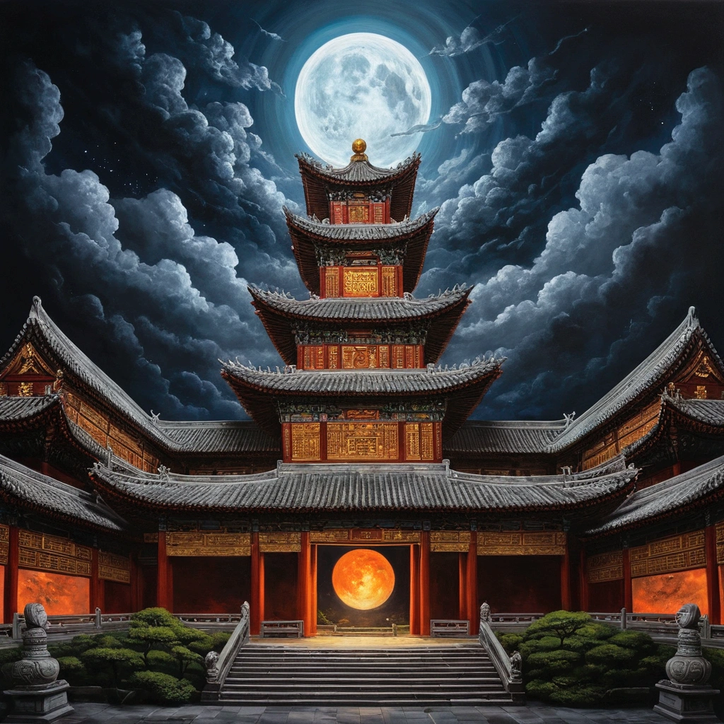Qi Tian Great Sage,Make a big fuss about the Heavenly Palace,A visual feast blooming on a dark background。The mysterious sky represented by oil painting art,wild and,The soul is struck in him。The image is full of passion and struggle,High details reveal the creative exploration of abstract soulsdive into this,Experience a wonderful and dark world。