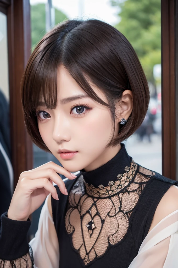 woman、Ultra detailed face、double eyelid, short hair、No bangs、Beautiful Hair、Clear Eyes、costume