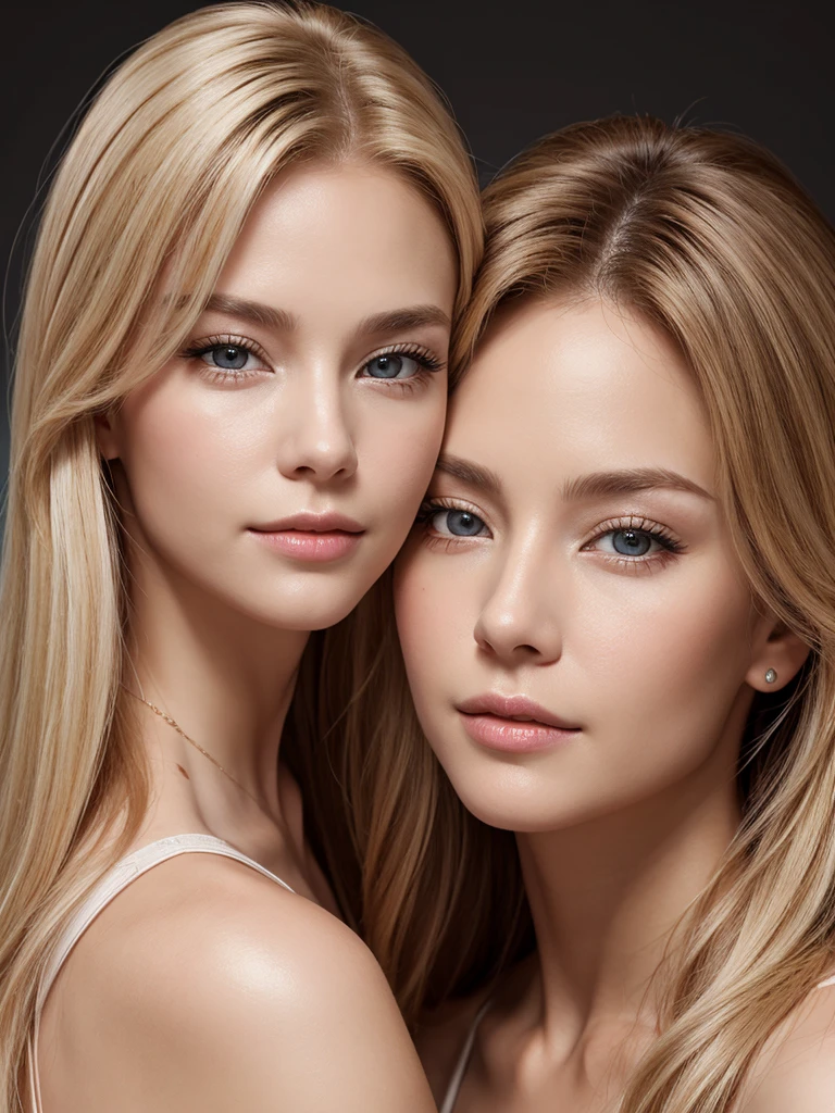 Mother and Daughter、Double、American、blond、Sexy、beautiful、18 and 40 years old、HD、8k、Ultra-realistic、What a skin、