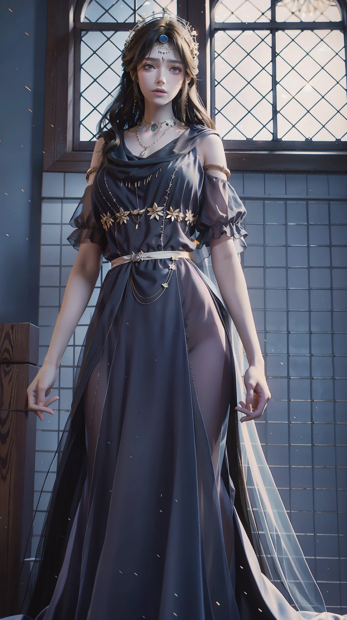 masterpiece,Best image quality,HD 8K Wallpaper,Nice photos,elegant single woman,circle skirt,Shining eyes,Every detail is perfect,A masterpiece of exquisite beauty,The beauty of purity and lightness,gentle and elegant,Attention to detail,Lace round skirt,immortal,huge,Full body capture