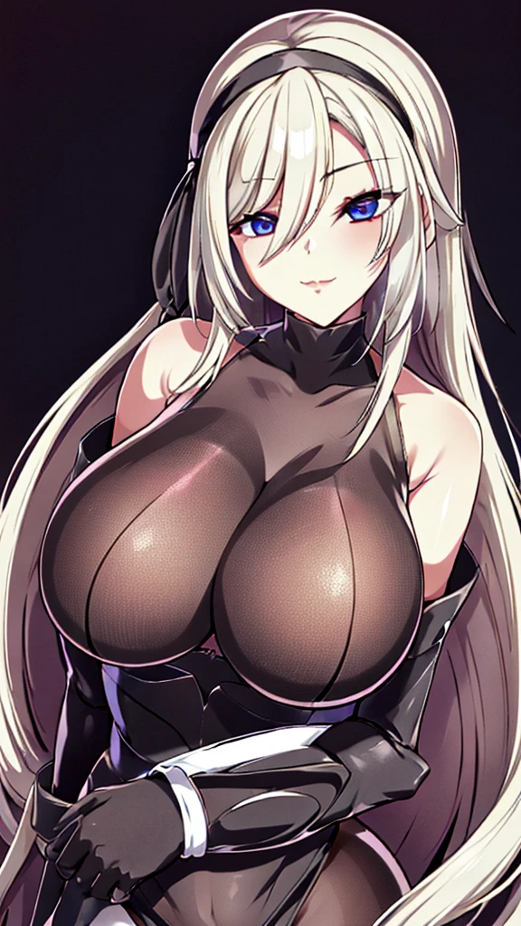 White Hair、Long Hair、Purple Eye、very, very big breasts、Nipples、breast milk squirting、Erect nipples、Face after climax、smile、Soaking wet、Peeing、Mole on upper chest、Nipple Pochi、(Android)、Power button