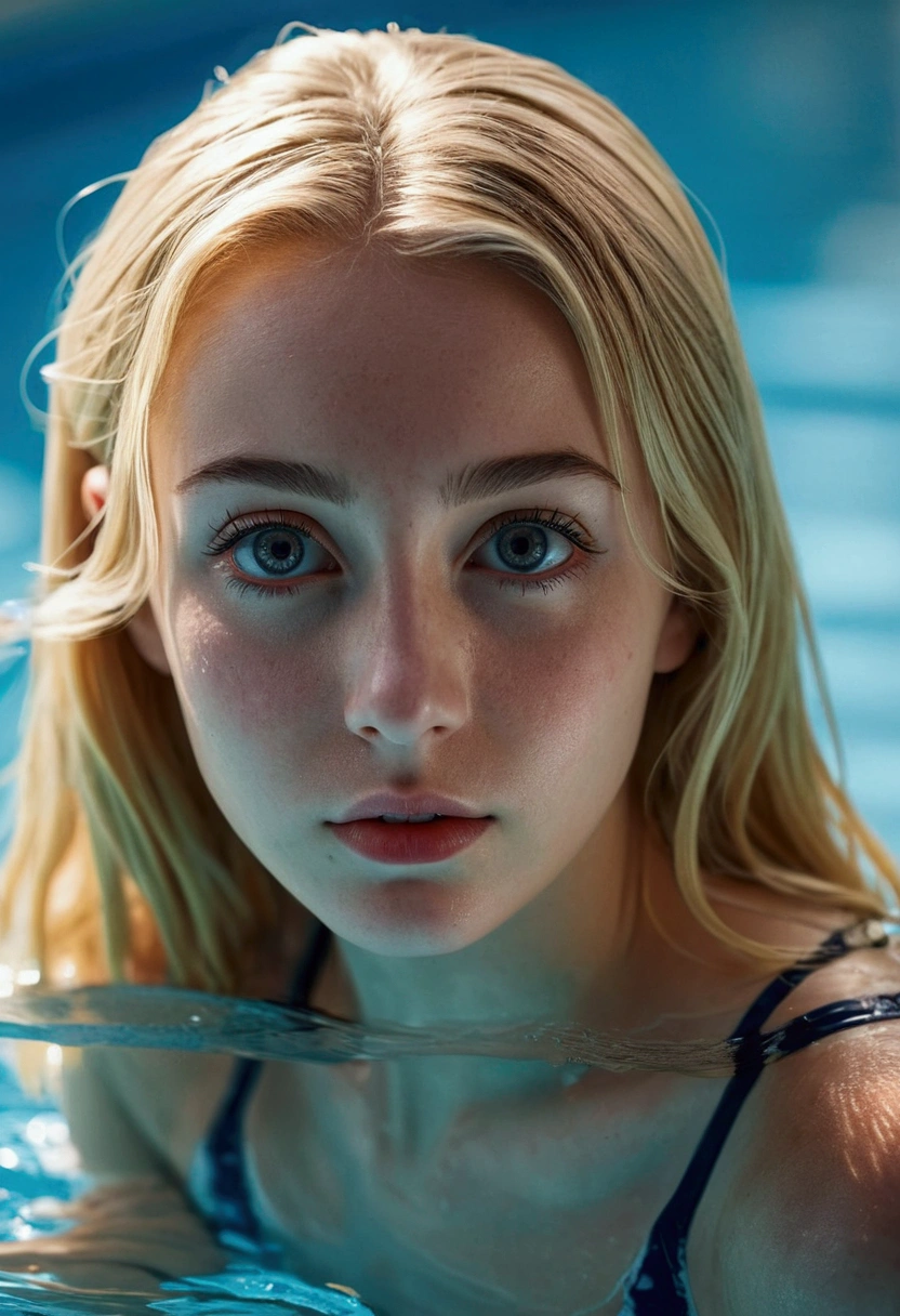 photo de voyage réaliste en 4k d’une polonaise blonde nommée Iga prise avec un iphone13, racines sombres, Lèvres pleines,, maquillage naturel, photographie réaliste de peau brillante, piscine, maillots de bain noirs, cheveux humide ((très détaillé)) ((la perfection))
