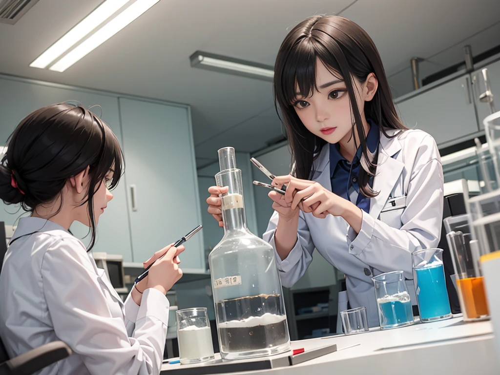 modern laboratory working staff