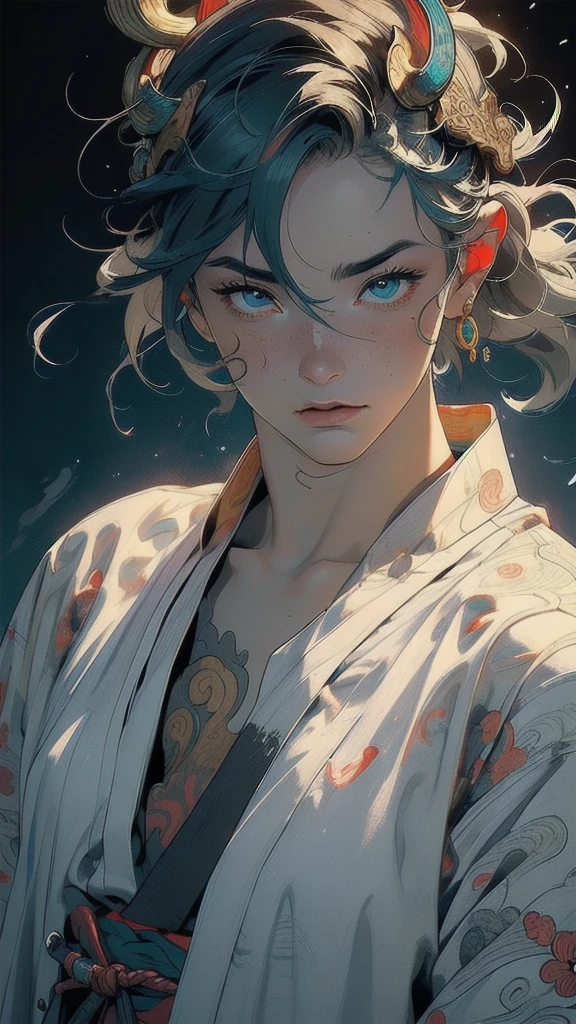 (((masterpiece, highest quality))),,(((solo:1.2))),(((1girl:1.2))),32k wallpaper, very detailed, poster, vintage science fiction,(((((portfolio))))),(((((Close-up))))),(((((bust up))))),((((more various angle)))),((((highlight)))),((((heterochromia)))),(((complete. detailed face))),(((detailed unlimited complete equipment : rail gun))),(((((Absolutely Realistic Clouds background))))),(((Texture for people : halftone))),((Open your mouth wide)),(((((Wind God and Thunder God))))),(((Ukiyo-e)))