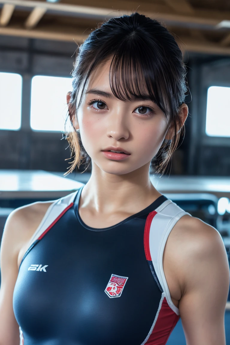(8k, RAW Photos,Highest quality, High resolution:1.1), (Ultra-realistic:1.4),(Realistic, Realistic:1.3),The Beauty of Japan、((Upper Body:1.3))、Gymnastics Team - Flexible Leotards and Grips