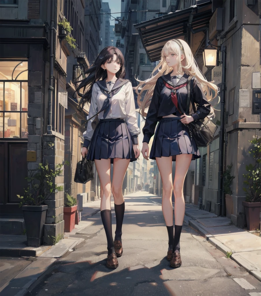 School uniform long skirt,Mary Jane shoes,Short socks,long sleeves