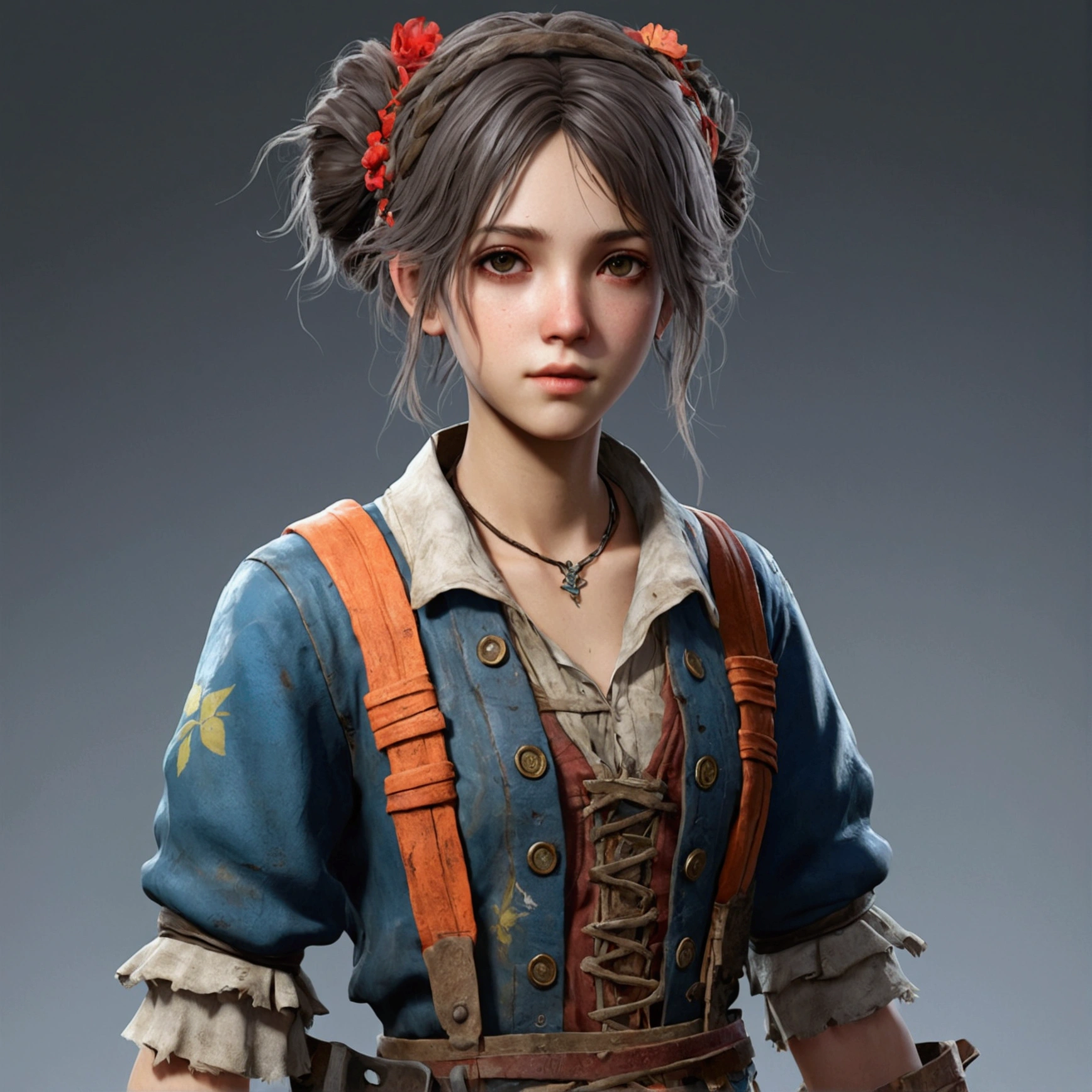 ragged girl,Game characters,Full-body character images,Game charactersสยองขวัญ