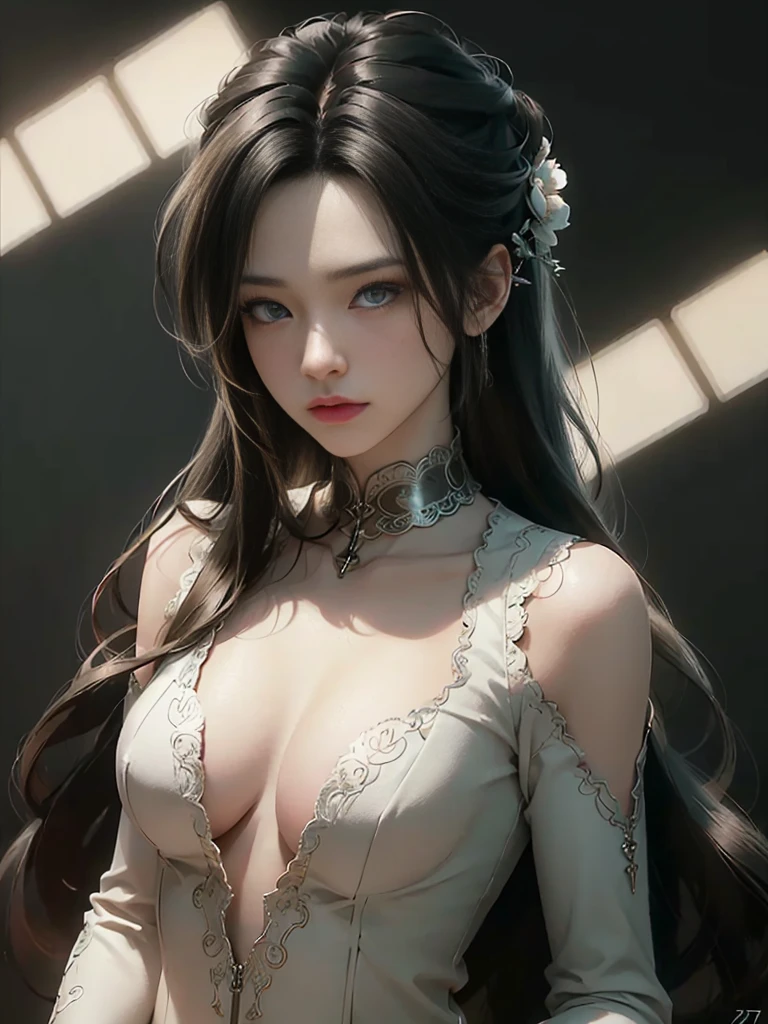 ((Best quality)), ((masterpiece)), (detailed:1.4), 3D, an image of a beautiful cyberpunk female,HDR (High Dynamic Range),Ray Tracing,NVIDIA RTX,Super-Resolution,Unreal 5,Subsurface scattering,PBR Texturing,Post-processing,Anisotropic Filtering,Depth-of-field,Maximum clarity and sharpness,Multi-layered textures,Albedo and Specular maps,Surface shading,Accurate simulation of light-material interaction,Perfect proportions,Octane Render,Two-tone lighting,Wide aperture,Low ISO,White balance,Rule of thirds,8K RAW,