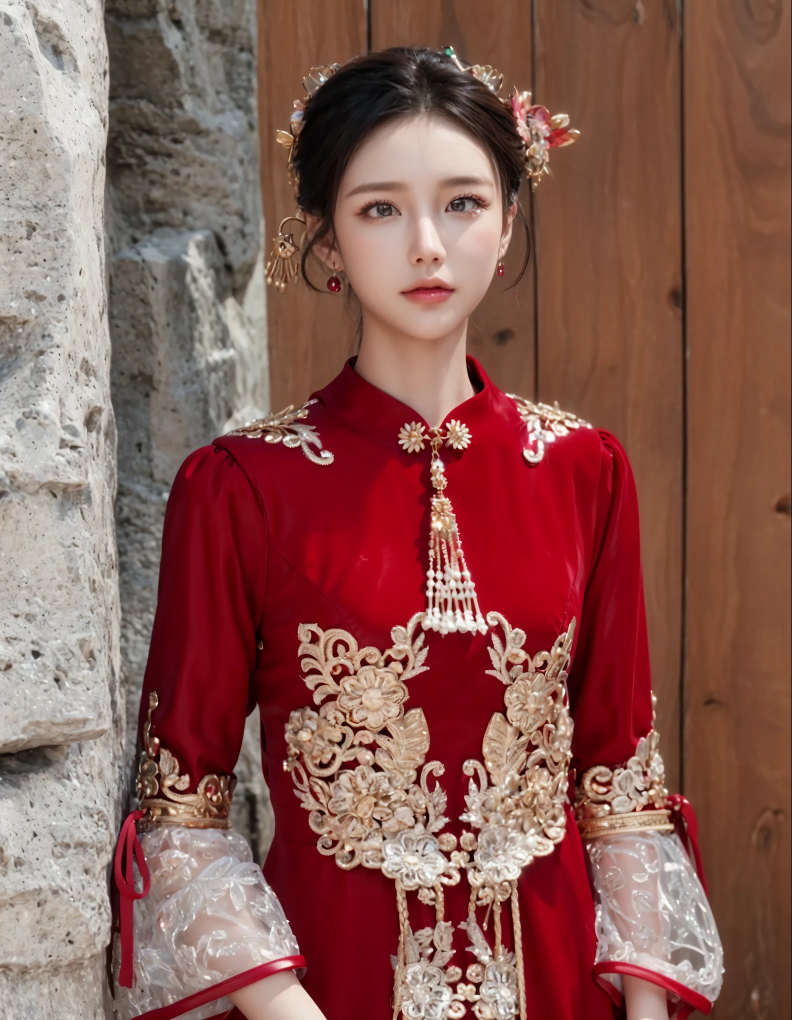 Game Art,CG Animation,Best image quality,Maximum resolution,8K picture quality,(A bust photo),(portrait),(Head close-up),(Rule of Thirds),Unreal Engine 5 rendering works,20 year old girl,((Queen)),The eyes are very detailed,(Large Breasts),Elegance and nobility,Ray Tracing,Game CG,((3D Unreal Engine)),OC rendering reflection mode,4K,Ultra-clear,Translucent lace,Fair and plump figure,Pretty Face,Glossy Gel Coat,身着华贵礼服的Queen,Gorgeous clothing,Luxurious and exquisite jewelry,Colorful makeup,Full figure,Dark red lipstick,精致Gorgeous clothing,Supermodel,Gold Jewelry,Luxurious clothing,Gold and diamond jewelry,Rich facial details,Delicate and delicate skin texture,Gorgeous eyeshadow makeup,Delicate facial features