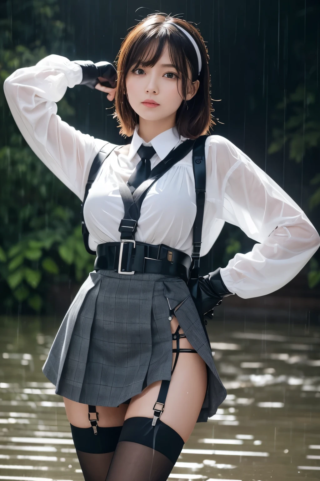 1 female, , high quality, masterpiece, Ultra-high resolution, , Cinema Lighting, , , 1 female, , high quality, masterpiece, Ultra-high resolution, , Cinema Lighting, , , And the suspenders with the cranes flying Moderate breasts Large Breasts Small face holster Lying in bed Looking up Sweat Thin belt summer 脇Sweat Black Hole Gloves suit garterベルト Leg Links Belt on pants holster Hands behind your back Anxious expression Looking up Anxious face Knee-high Knee socks Knee-highソックス garterベルト garter ふとももにgarterベルト Checkered mini skirt Necktie Headband ribbon Panty shot スカートの隙間 Armament Handgun handcuffs Cable ties レッグholster holster Hands behind your back Anxious expression Looking up Anxious face 足を横に開く Armament Cable ties レッグholster holster See-through clothing heavy rain Getting wet in the rain