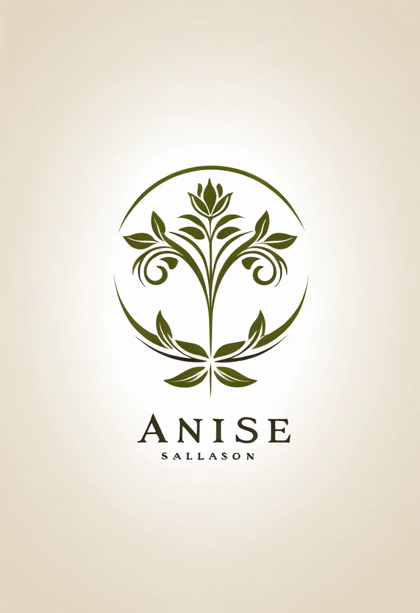 Logo for a beauty salon called "ANISE" logo that showcases an organic and elegant brand