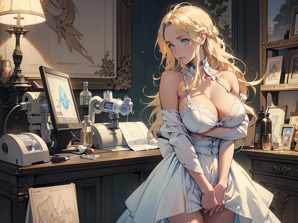Photorealistic:1.5, Beautiful woman , extremely long hair , blonde hair , green eyes , (masterpiece:1.3), (best quality:1.3), high-resolution, watercolor pencil, Head-on angle, Body facing forward, (arms at sides:1.3), solo, blue eyes, beautiful detailed eyes, naked:1.5, no panties:1.5, pubic hair, concept art, shadow lighting, beautiful detailed glow, best illuminate, (((best quality, textile shading, ultra detailed))), extremely detailed CG unity 8k wallpaper, Highly Detailed beautiful and aesthetic, best light, high resolution, detailed, dynamic lighting, 1Character, pastel washed out colors , cell shade , soft, muted shades ,gentle colors , (breast pump machine:1.5), (hard grab breasts):1.5,