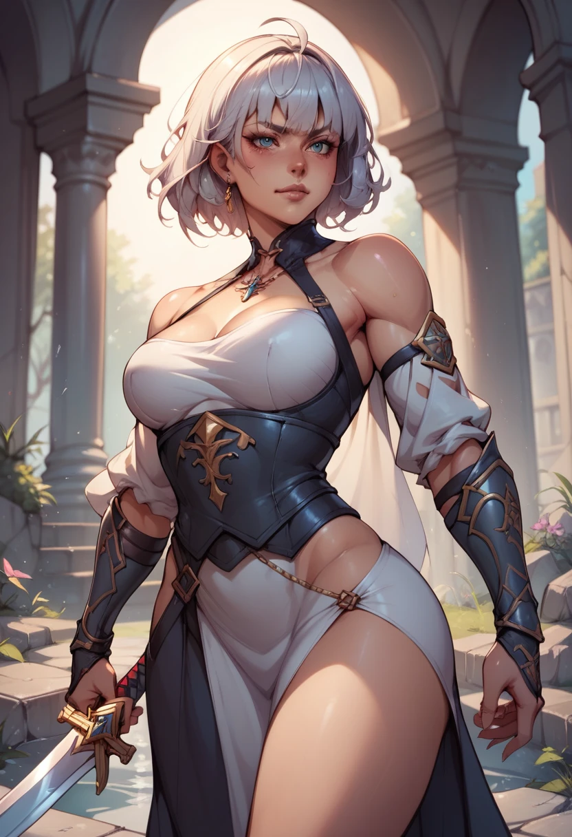 woman waering sword