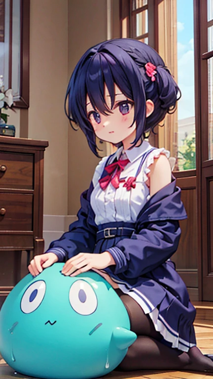 Slime character and one girl,(Slime)