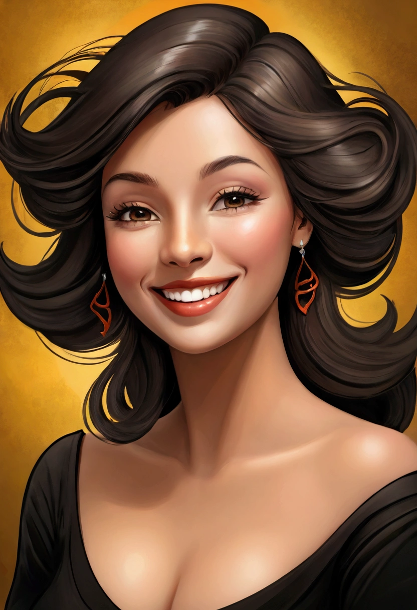((Inspired by André Masson)),A woman,Charming smile, (masterpiece), best quality, high resolution