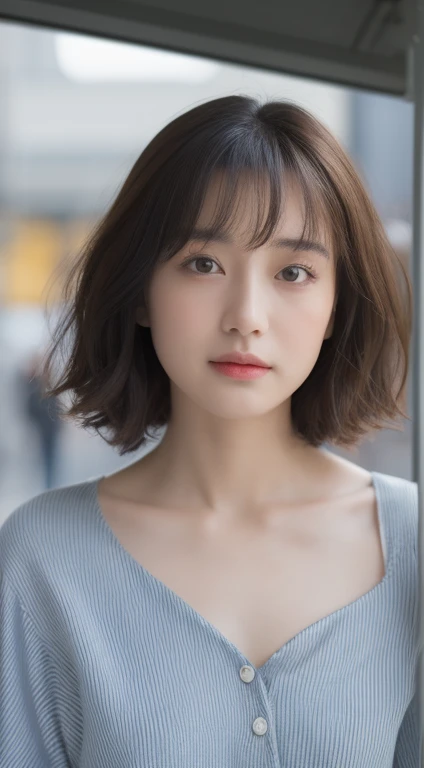 ((Highest quality, 8k, masterpiece:1.3)), concentrated:1.2, Perfect Body Beauty:1.4, Hips:1.2, ((Layered Haircut, chest:1.2)), (Wet clothes:1.1) , (rain, street:1.3), Bandeau dress: 1.1, Highly detailed face and skin texture, Beautiful Eyes, double eyelid, White skin, Long Hair, (shut up: 1.3), 平たく小さなchest、