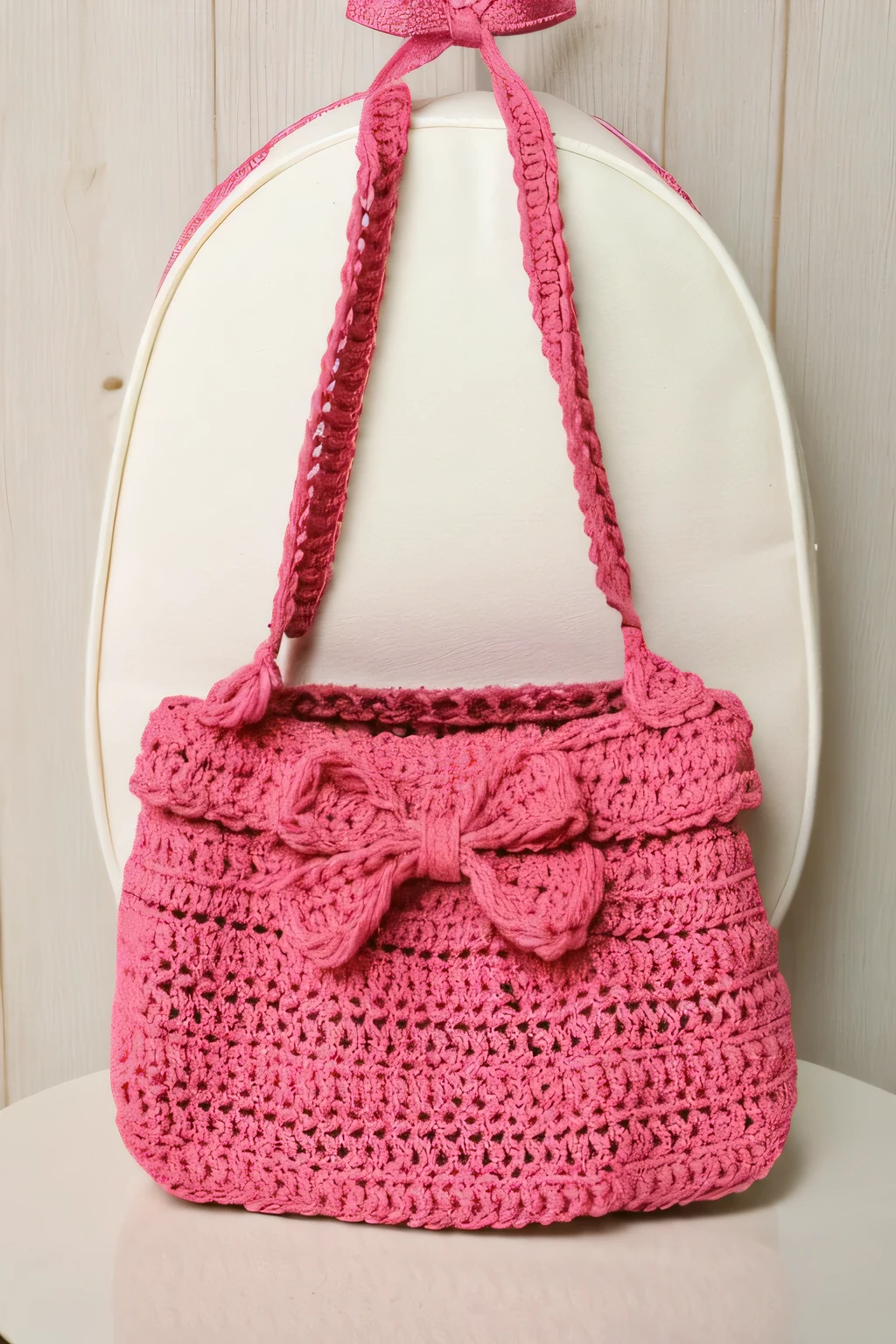 crochet bag ribbon coquette