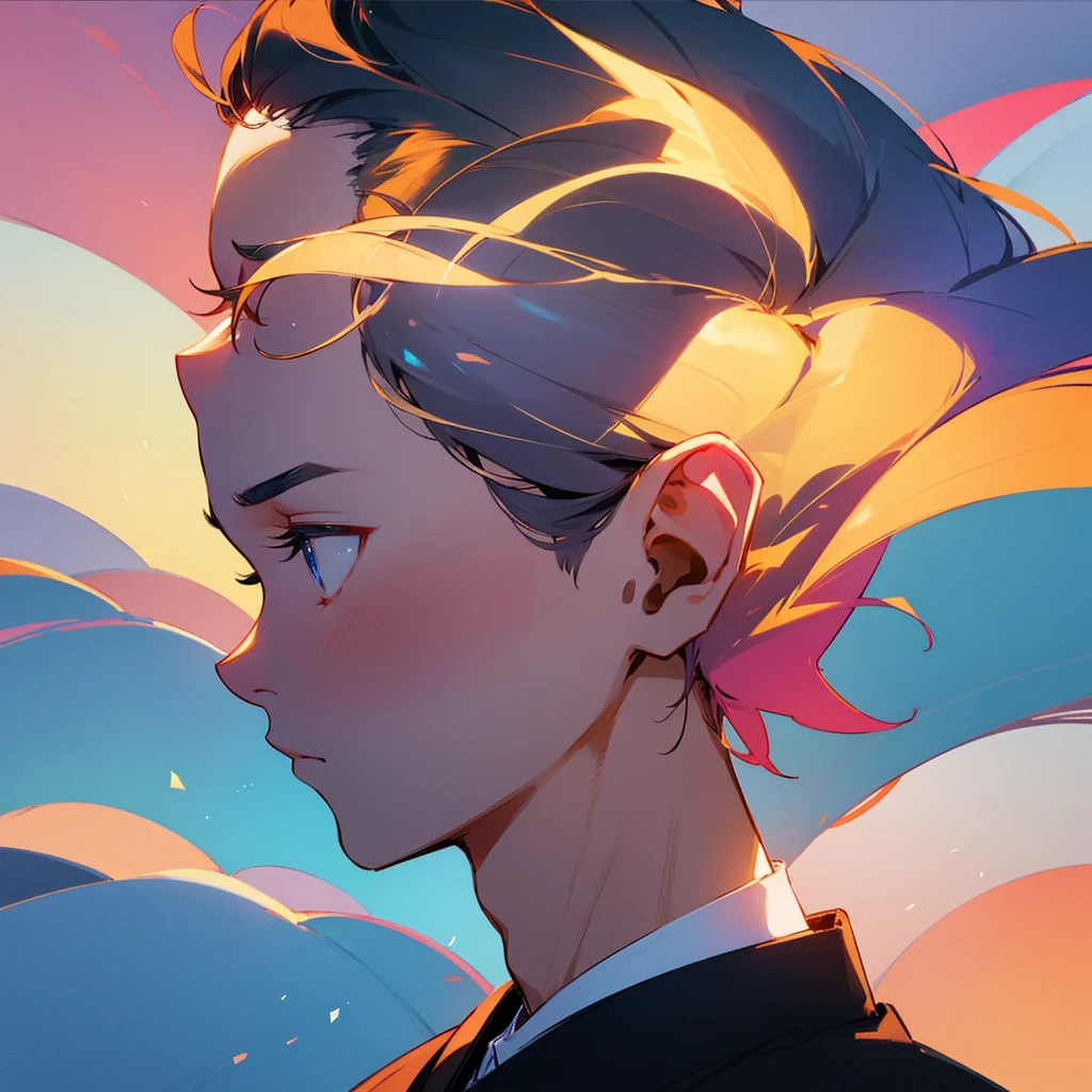cute、Man young man、profile