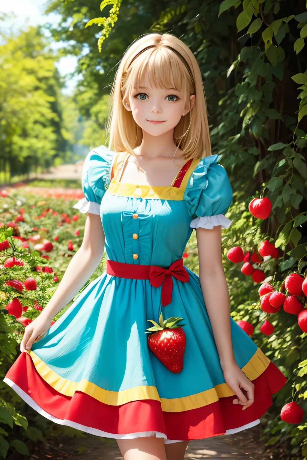 Alice in a fruit dress