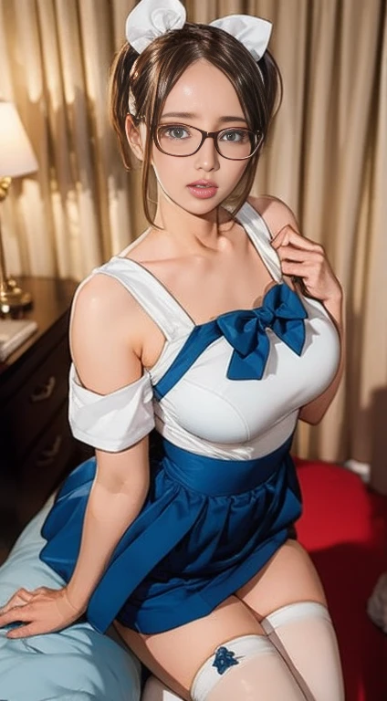 （Very delicate and beautiful：1.2）super model,,Big Breasts,Beautiful breasts,voluptuous,【bike shorts】,,【3girls】,,Highest quality, High resolution, 8K,mini skirt,Navy blue frilly sailor suit,Blonde twin tails,Lolita Style,Right hand bandaged,boots