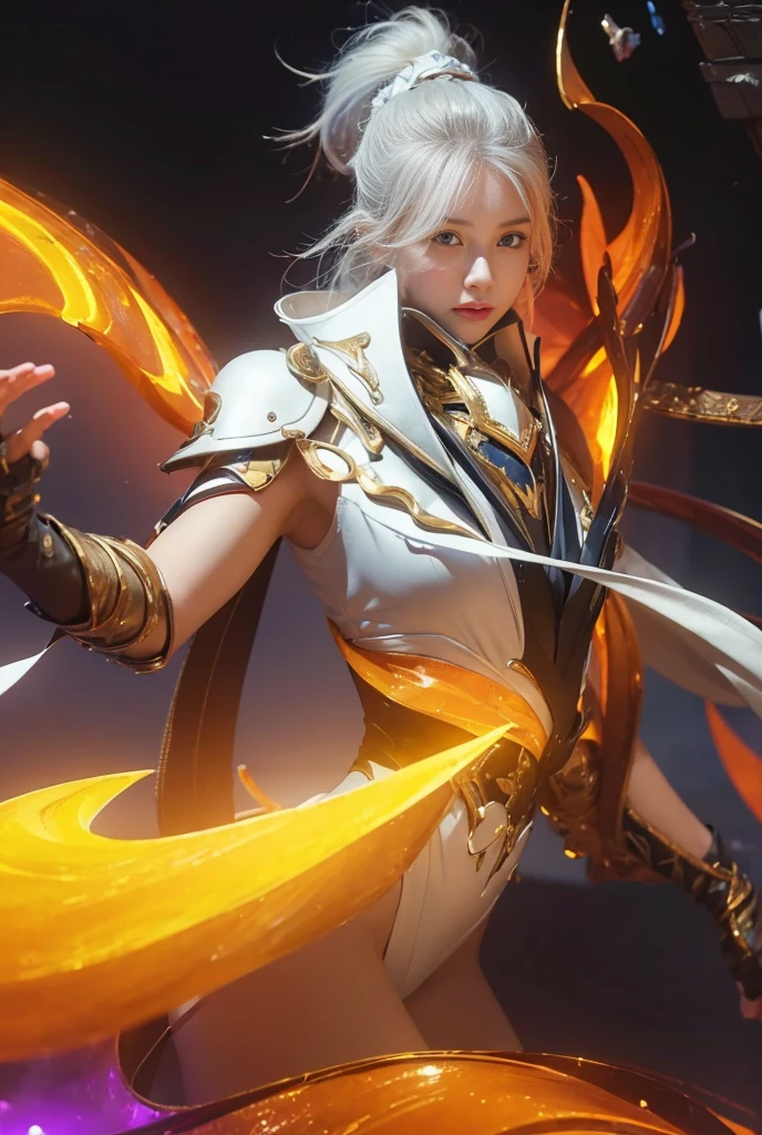 ((Best quality, 8k, Masterpiece :1.3)), upper bod y, Sharp focus :1.2, Beautiful woman with perfe ct figure, Highly detailed facial and skin textur e, Detailed eyes, Double evelids, Interior view, f erpect lighting, Glowing skin,