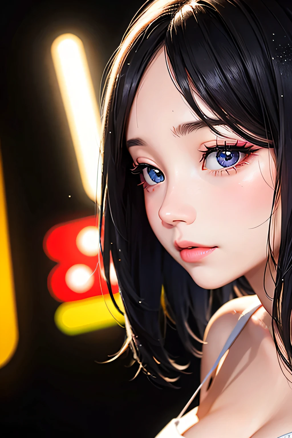 Summerfest、Pop Art、Intelligent beauty、Glittering lighting、No makeup、Narrow eyes、High nose