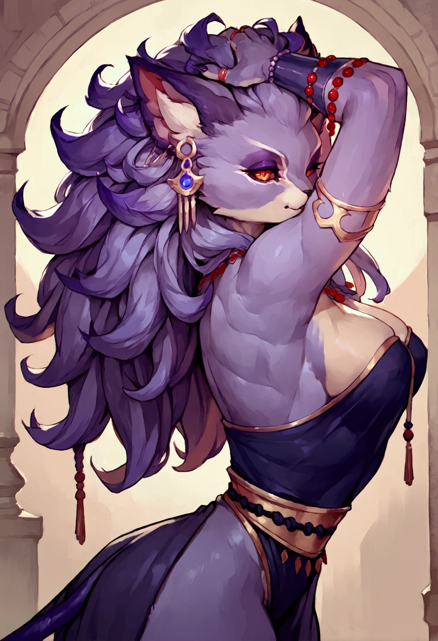 Solo, score_9,score_8_up,score_7_up, score_6_up, source_anime, Anthro, belladonna from trials of mana