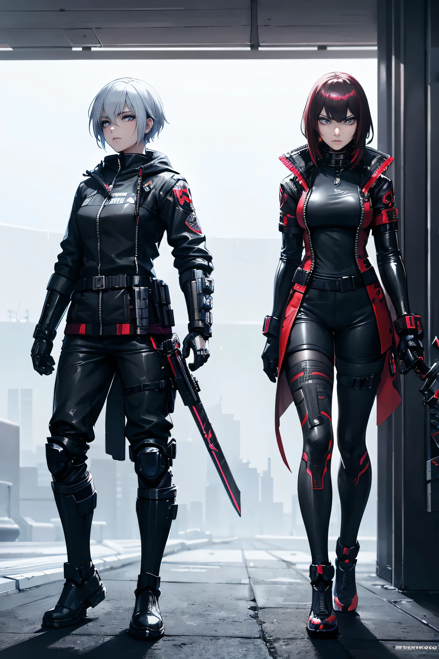 anime - style woman in black outfit holding a sword and wearing armor, female cyberpunk anime girl, wearing techwear and armor, sci fi female character, cyberpunk 2 0 y. o model girl, mechanized soldier girl, cyberpunk outfit, cyberpunk angry gorgeous goddess, cyberpunk anime girl, cyberpunk character, sci-fi female, sci - fi character, female cyberpunk