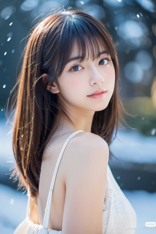 (((masterpiece))), highest quality, very detailed, detailed background, 1 girl, very beautiful girl, Japanese, 16, alone, detailed face, bangs, (random hairstyle :1.2), (young face), (perfect body:1.1), In 8K, wallpaper, wonderful, finely, Super detailed, 超A high resolution, very detailed, pure erotic face, very detailed目と顔, finelyて美しい目, very detailed肌, no makeup, (natural skin),snow scene