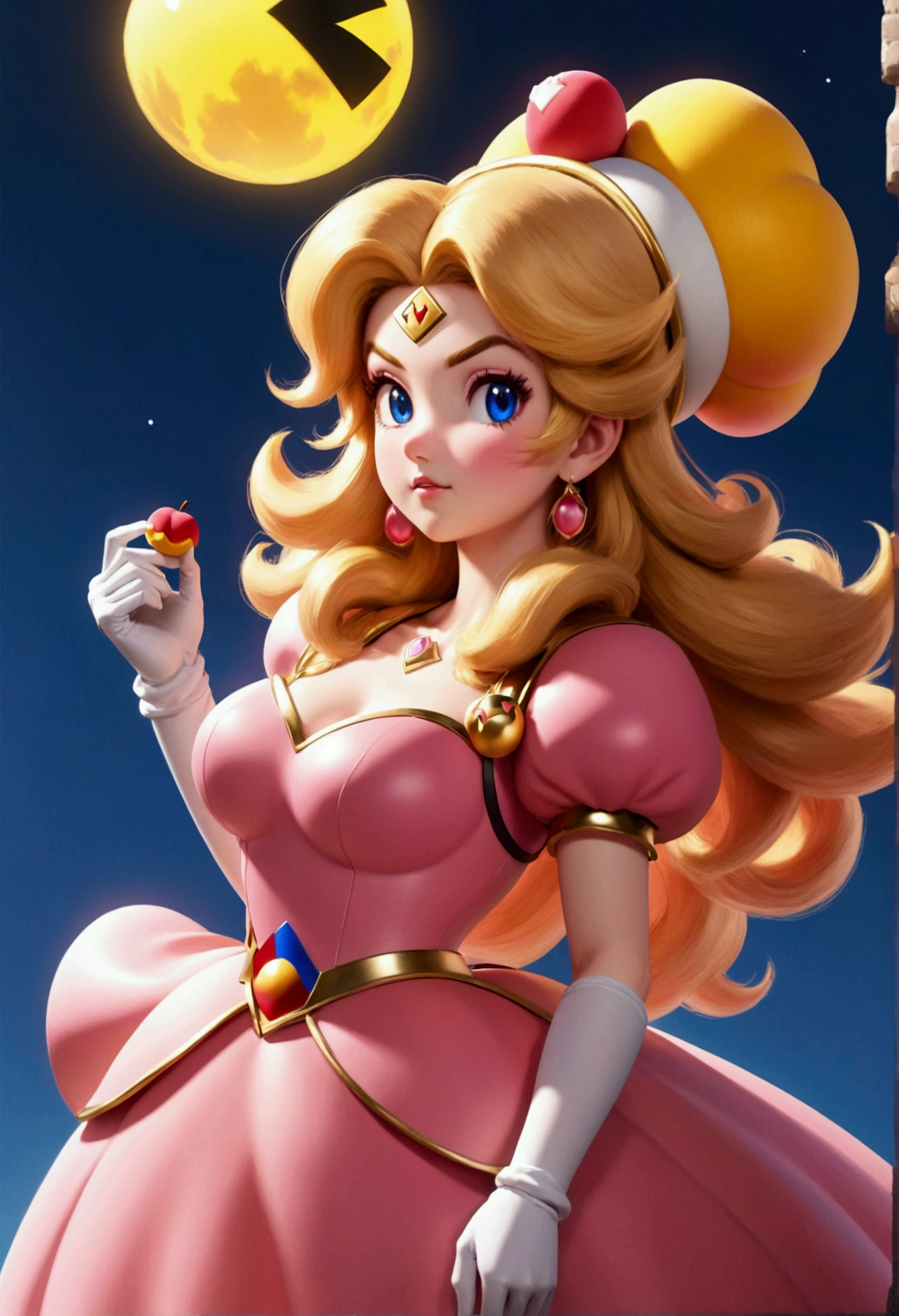 Super mario peach woman