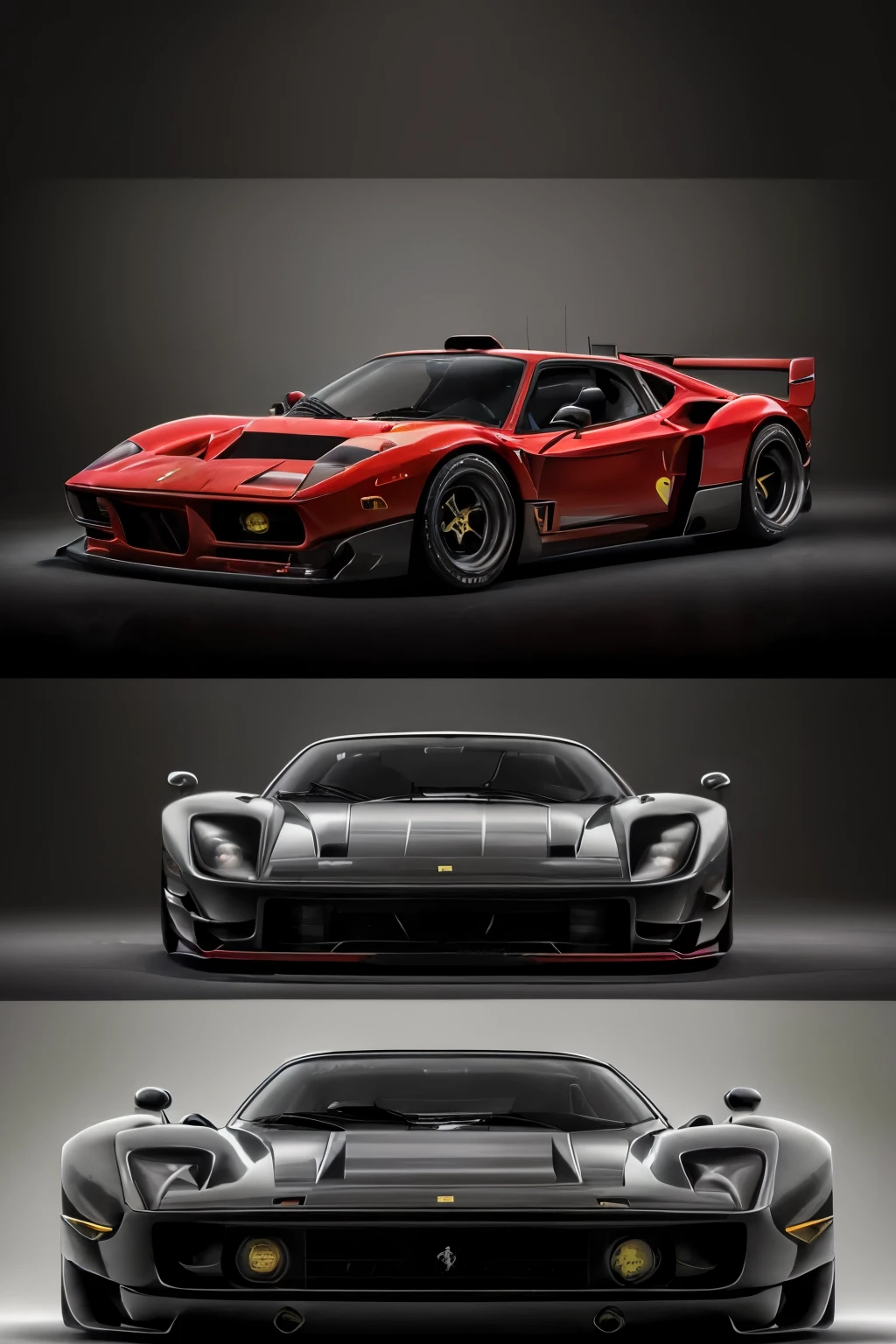 ((Perfect fusion between Ferrari F-40 and Ferrari Enzo)), ((realistic drawing)), ((fusion of the best elements)), ((exotic cars)), ((Ferrari style car)), ((combined design)), ((Ferrari F-40 with Enzo elements)), ((Enzo with F-40 features)), ((polished steel cars)), ((magnificent details)), ((precise strokes)), ((Ferrari F-40 Enzo), ((fusion), ((painted in acrylic)), ((High Definition)),