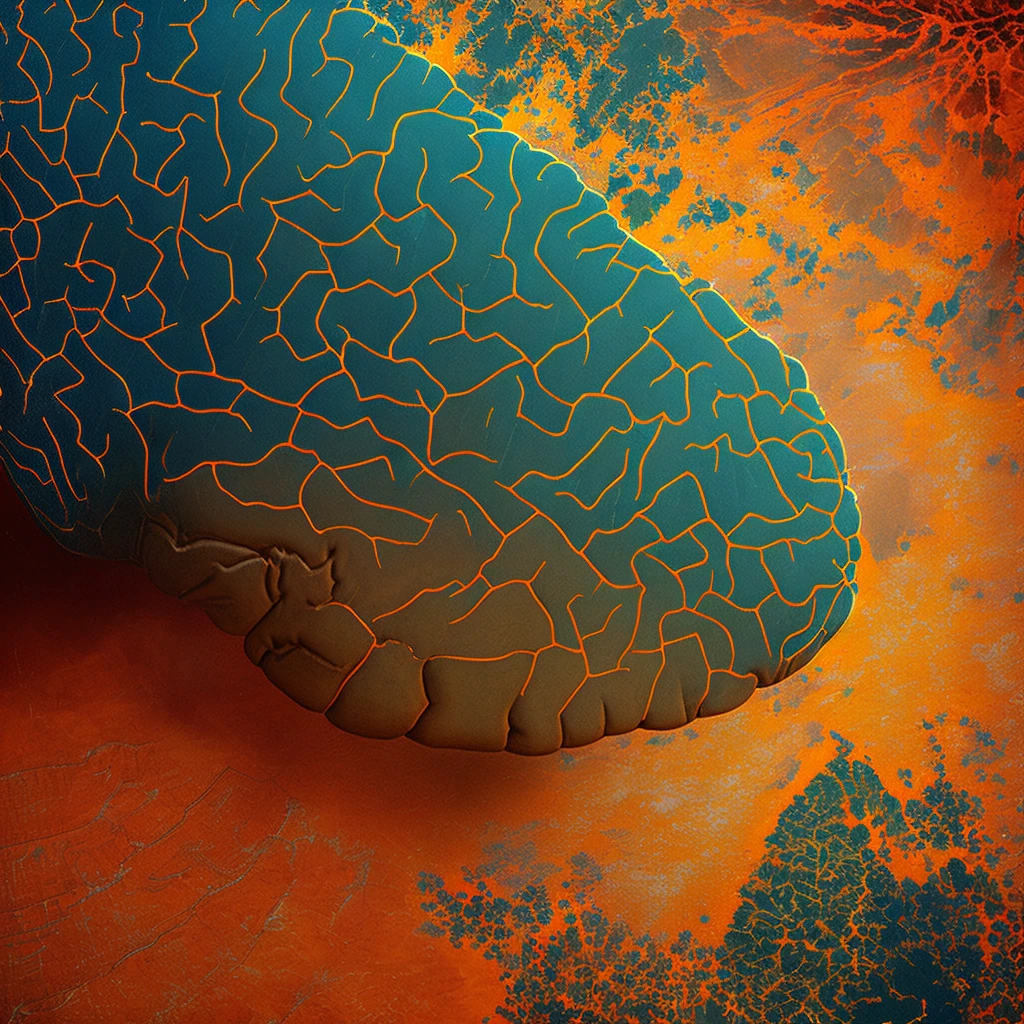 (World Map Brain Imprint:1.4), (unique concept:1.4), (intricate details:1.4), (masterpiece:1.4, best quality), (photo realistic:1.4), human brain with a detailed world map imprinted on its surface, (highly detailed:1.4), (one-of-a-kind:1.2), surreal and thought-provoking, vibrant color contrasts, delicate brushstrokes, world map intricately mapped onto brain folds, ethereal glow, immersive and captivating, dynamic composition, (celestial and anatomical fusion:1.2), rich textures, dramatic light and shadow, (divine light:1.2), emotionally evocative, complex cartographic elements, vivid and striking, rare artistic concept, profound and imaginative, perfect image quality, transcendent and unique