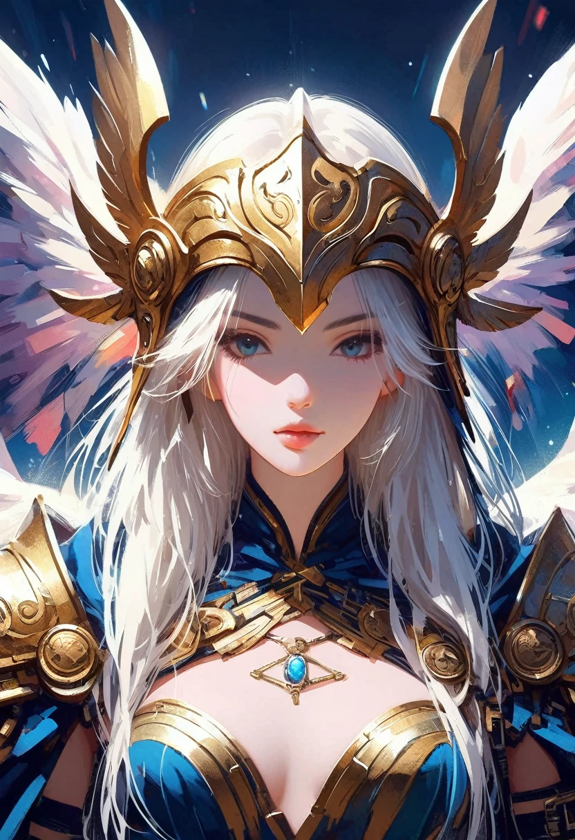 ((best quality)), ((masterpiece)), (detailed), Perfect face,whole body,Woman in futuristic clothing,With wings, Archangel Knight,girl, Armor Girl, 穿着机甲网络装甲的girl, 十二生肖girl的骑士, Mechanized Warrior Girl, Anime Fantasy Artwork, 女性动作动漫girl, 美丽的天使girl, Portrait of the Zodiac Girl Knight, Anime Fantasy Illustration, As a mysterious Valkyrie, Anime Fantasy Artwork