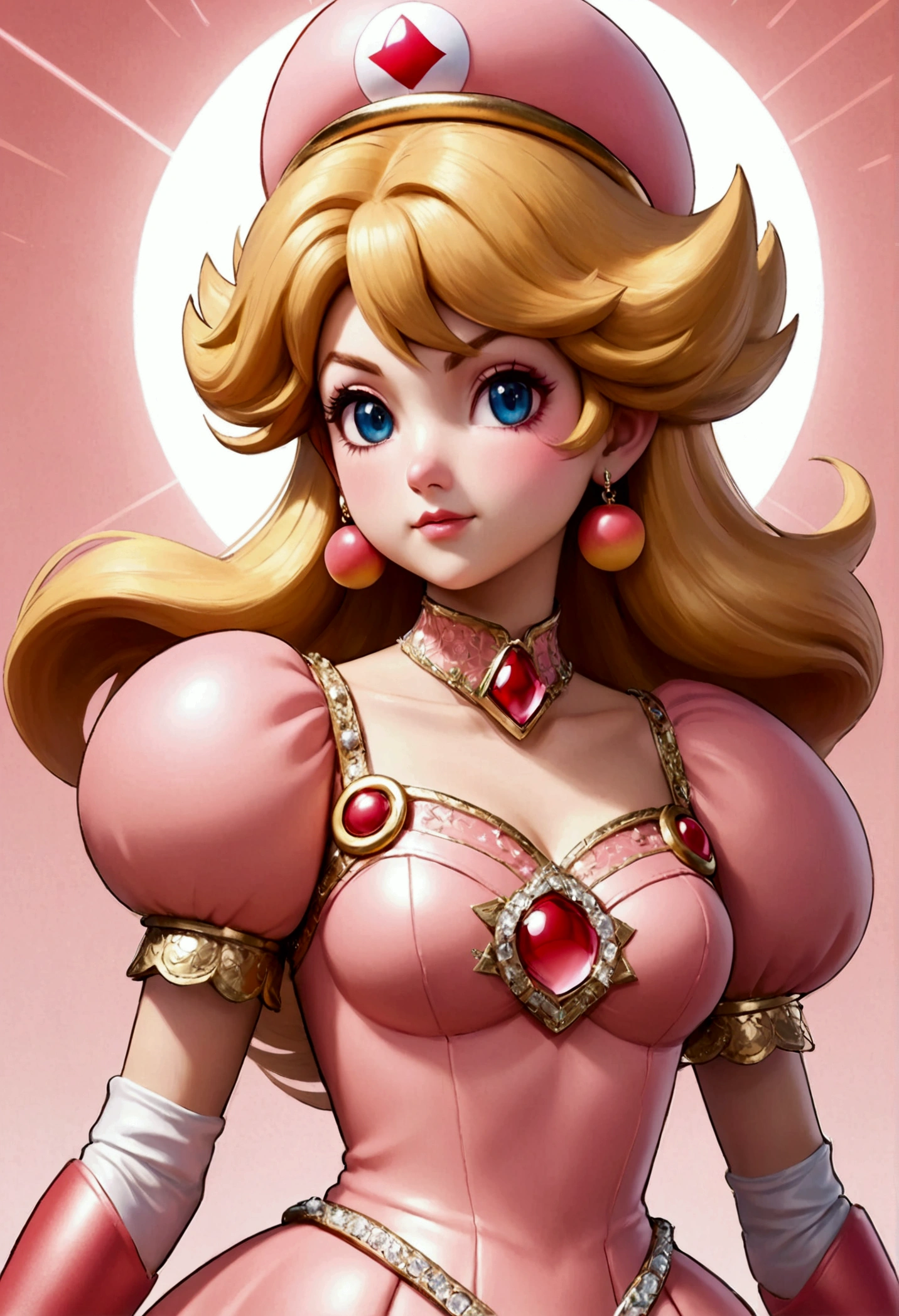 Super mario peach woman 