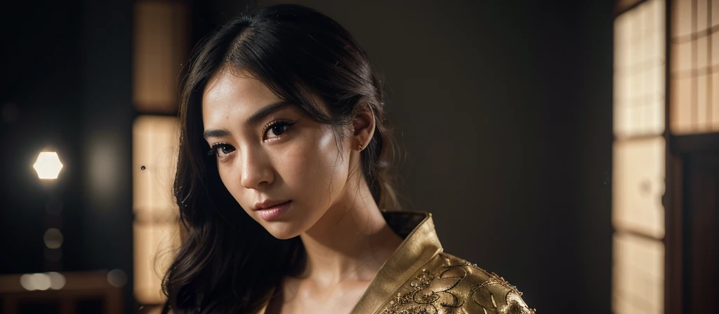 a beautiful japanese woman,detailed face,detailed eyes,detailed lips,long eyelashes,seductive pose,cosplay outfit,intricate cosplay details,natural self-portrait,photography,portrait,cinematic lighting,warm color tones,ultra-detailed,realistic,photorealistic,masterpiece,best quality,8k,HDR,UHD,studio lighting,ultra-fine painting,sharp focus,physically-based rendering,extreme detail description,professional,vivid colors,bokeh